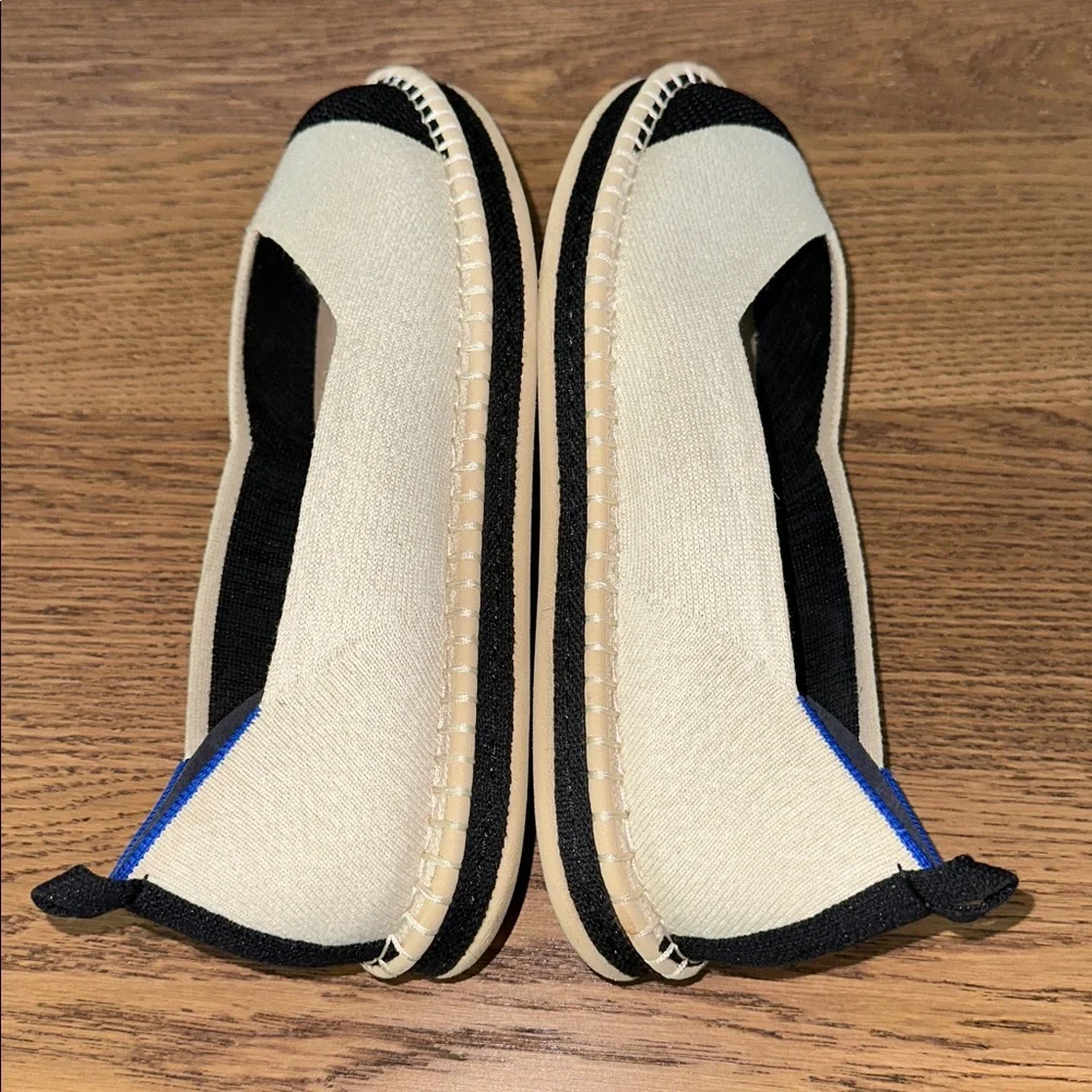 Rothy's Black and Cream Flats Size 10 - Picture 11 of 16